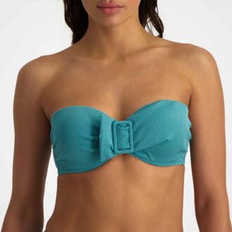 Beachlife Brittany Blue voorgevormde bandeau bikinitop