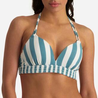 Beachlife Bella Stripe voorgevormde halter bikinitop (B-E)