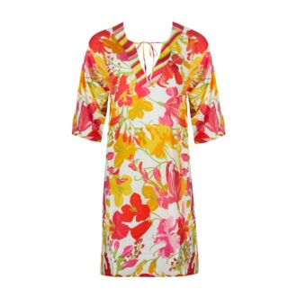 Lise Charmel Swim ENVOLEE FLORALE 3/4 mouw strandjurk op knielengte