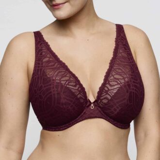 Prima Donna SALERNO Evening Red plunge bh met halve mousse cups (D-F)