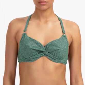 Beachlife GREEN GLITTER volle cup bikinitop (D-F)