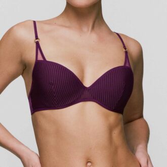 Andres Sarda RADIA Glossy Purple voorgevormde plunge bh (B-D)