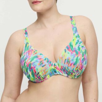 Prima Donna Swim DOUALA Impressionist Summer plunge bikinitop met halve mousse cups (D-F)