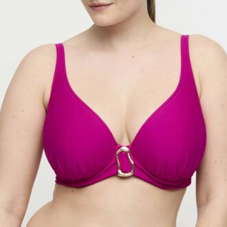 Prima Donna Swim UVITA Deep Magenta voorgevormde plunge bikinitop (D-F)