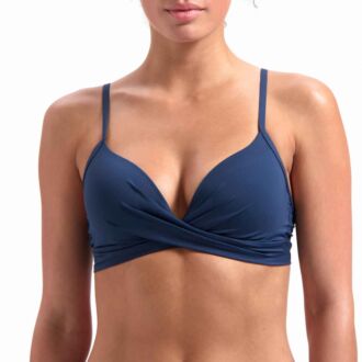 Beachlife NAVY voorgevormde plunge bikini top (C-E)