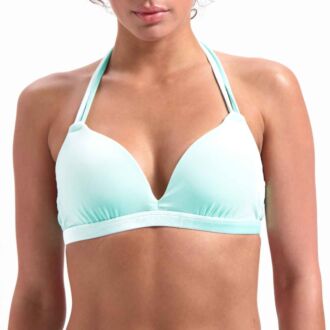 Beachlife ARUBA VELOUR plunge halter bikini top met beugel (B-D)